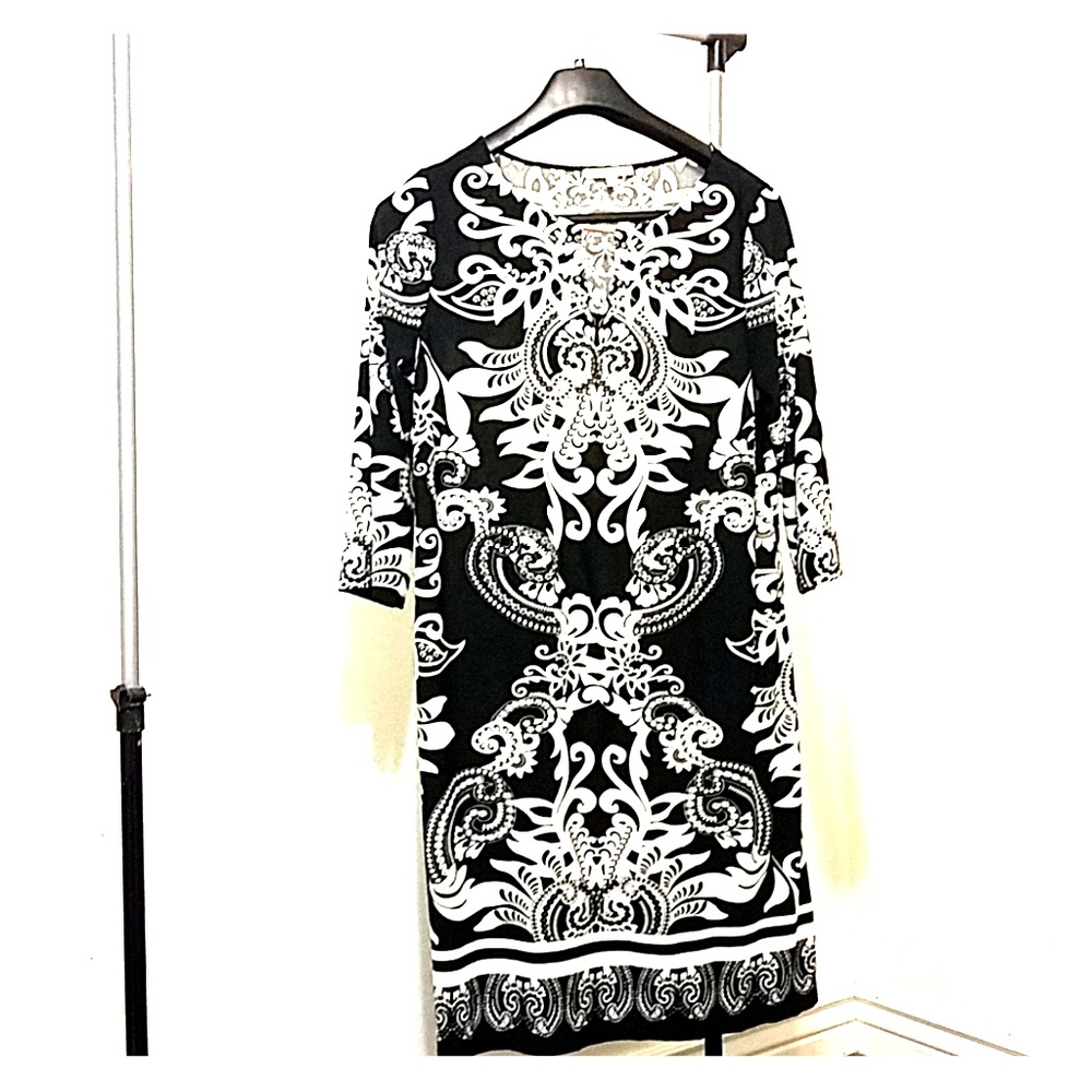 Black and White Print Dress